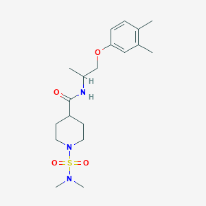molecular formula C19H31N3O4S B5315648 1-[(dimethylamino)sulfonyl]-N-[2-(3,4-dimethylphenoxy)-1-methylethyl]-4-piperidinecarboxamide 