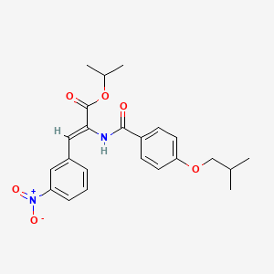 molecular formula C23H26N2O6 B5315655 isopropyl 2-[(4-isobutoxybenzoyl)amino]-3-(3-nitrophenyl)acrylate 