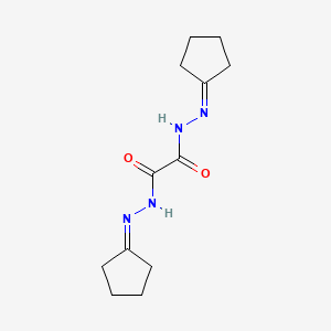 molecular formula C12H18N4O2 B5315657 N'~1~,N'~2~-dicyclopentylideneethanedihydrazide 