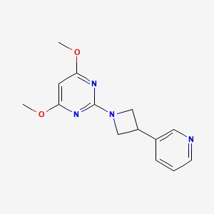 molecular formula C14H16N4O2 B5315663 4,6-dimethoxy-2-[3-(3-pyridinyl)-1-azetidinyl]pyrimidine 