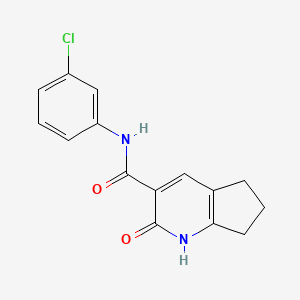 molecular formula C15H13ClN2O2 B5315684 N-(3-chlorophenyl)-2-oxo-2,5,6,7-tetrahydro-1H-cyclopenta[b]pyridine-3-carboxamide 