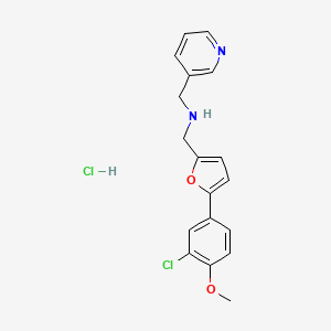 molecular formula C18H18Cl2N2O2 B5315687 {[5-(3-chloro-4-methoxyphenyl)-2-furyl]methyl}(3-pyridinylmethyl)amine hydrochloride 