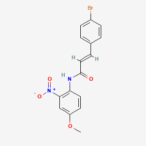 molecular formula C16H13BrN2O4 B5315693 3-(4-bromophenyl)-N-(4-methoxy-2-nitrophenyl)acrylamide 
