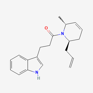 molecular formula C20H24N2O B5315708 3-{3-[(2R*,6R*)-2-allyl-6-methyl-3,6-dihydropyridin-1(2H)-yl]-3-oxopropyl}-1H-indole 