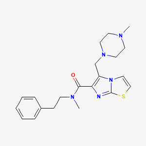 molecular formula C21H27N5OS B5315716 N-methyl-5-[(4-methylpiperazin-1-yl)methyl]-N-(2-phenylethyl)imidazo[2,1-b][1,3]thiazole-6-carboxamide 