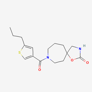 molecular formula C16H22N2O3S B5315721 8-[(5-propyl-3-thienyl)carbonyl]-1-oxa-3,8-diazaspiro[4.6]undecan-2-one 