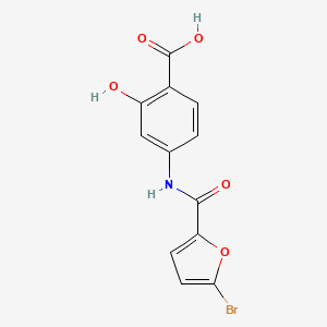 molecular formula C12H8BrNO5 B5315747 4-[(5-bromo-2-furoyl)amino]-2-hydroxybenzoic acid 