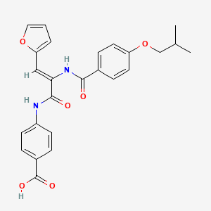 molecular formula C25H24N2O6 B5315755 4-({3-(2-furyl)-2-[(4-isobutoxybenzoyl)amino]acryloyl}amino)benzoic acid 