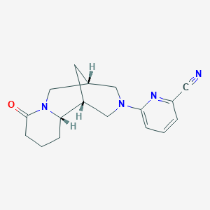 molecular formula C17H20N4O B5315803 6-[(1R,5R,11aS)-8-oxooctahydro-2H-1,5-methanopyrido[1,2-a][1,5]diazocin-3(4H)-yl]pyridine-2-carbonitrile 