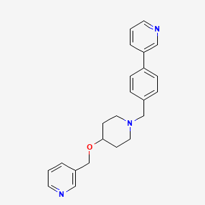 molecular formula C23H25N3O B5315843 3-[({1-[4-(3-pyridinyl)benzyl]-4-piperidinyl}oxy)methyl]pyridine 