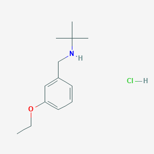 molecular formula C13H22ClNO B5315881 N-(3-ethoxybenzyl)-2-methyl-2-propanamine hydrochloride 