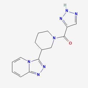 molecular formula C14H15N7O B5315904 3-[1-(1H-1,2,3-triazol-5-ylcarbonyl)-3-piperidinyl][1,2,4]triazolo[4,3-a]pyridine 