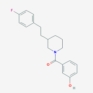 molecular formula C20H22FNO2 B5315907 3-({3-[2-(4-fluorophenyl)ethyl]-1-piperidinyl}carbonyl)phenol 