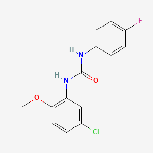 molecular formula C14H12ClFN2O2 B5315943 N-(5-chloro-2-methoxyphenyl)-N'-(4-fluorophenyl)urea 