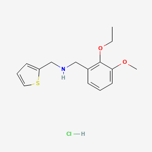 molecular formula C15H20ClNO2S B5315967 (2-ethoxy-3-methoxybenzyl)(2-thienylmethyl)amine hydrochloride 