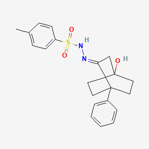 molecular formula C21H24N2O3S B5315974 N'-(4-hydroxy-1-phenylbicyclo[2.2.2]oct-2-ylidene)-4-methylbenzenesulfonohydrazide 