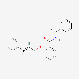 molecular formula C24H23NO2 B5315982 N-(1-phenylethyl)-2-[(3-phenyl-2-propen-1-yl)oxy]benzamide 
