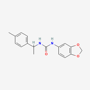 molecular formula C17H18N2O3 B5315989 N-1,3-benzodioxol-5-yl-N'-[1-(4-methylphenyl)ethyl]urea 