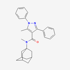 molecular formula C28H31N3O B5316043 N-1-adamantyl-N,5-dimethyl-1,3-diphenyl-1H-pyrazole-4-carboxamide CAS No. 134619-52-6