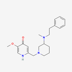 molecular formula C21H29N3O2 B5316078 5-methoxy-2-({3-[methyl(2-phenylethyl)amino]-1-piperidinyl}methyl)-4-pyridinol dihydrochloride 