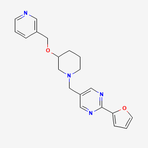 molecular formula C20H22N4O2 B5316110 2-(2-furyl)-5-{[3-(3-pyridinylmethoxy)-1-piperidinyl]methyl}pyrimidine 