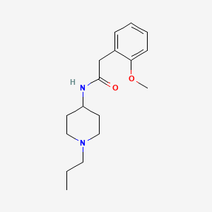 molecular formula C17H26N2O2 B5316114 2-(2-methoxyphenyl)-N-(1-propyl-4-piperidinyl)acetamide 