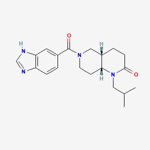 molecular formula C20H26N4O2 B5316161 (4aS*,8aR*)-6-(1H-benzimidazol-5-ylcarbonyl)-1-isobutyloctahydro-1,6-naphthyridin-2(1H)-one 
