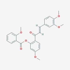 2-[3-(3,4-dimethoxyphenyl)acryloyl]-5-methoxyphenyl 2-methoxybenzoate