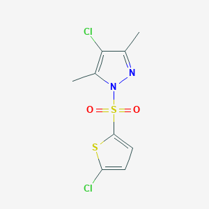 molecular formula C9H8Cl2N2O2S2 B5316220 4-chloro-1-[(5-chloro-2-thienyl)sulfonyl]-3,5-dimethyl-1H-pyrazole 