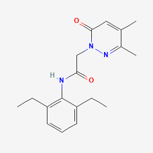 molecular formula C18H23N3O2 B5316225 N-(2,6-diethylphenyl)-2-(3,4-dimethyl-6-oxo-1(6H)-pyridazinyl)acetamide 