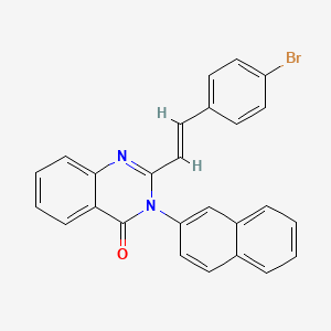 molecular formula C26H17BrN2O B5316245 2-[2-(4-bromophenyl)vinyl]-3-(2-naphthyl)-4(3H)-quinazolinone 