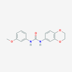 molecular formula C16H16N2O4 B5316265 N-(2,3-dihydro-1,4-benzodioxin-6-yl)-N'-(3-methoxyphenyl)urea 
