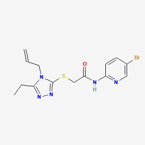 molecular formula C14H16BrN5OS B5316302 2-[(4-allyl-5-ethyl-4H-1,2,4-triazol-3-yl)thio]-N-(5-bromo-2-pyridinyl)acetamide 