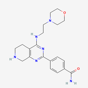 molecular formula C20H26N6O2 B5316316 4-(4-{[2-(4-morpholinyl)ethyl]amino}-5,6,7,8-tetrahydropyrido[3,4-d]pyrimidin-2-yl)benzamide dihydrochloride 
