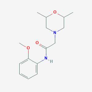 molecular formula C15H22N2O3 B5316353 2-(2,6-dimethyl-4-morpholinyl)-N-(2-methoxyphenyl)acetamide 