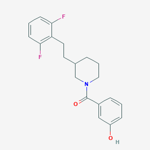 molecular formula C20H21F2NO2 B5316422 3-({3-[2-(2,6-difluorophenyl)ethyl]-1-piperidinyl}carbonyl)phenol 