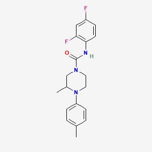 molecular formula C19H21F2N3O B5316436 N-(2,4-difluorophenyl)-3-methyl-4-(4-methylphenyl)-1-piperazinecarboxamide 