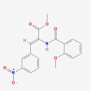 molecular formula C18H16N2O6 B5316463 methyl 2-[(2-methoxybenzoyl)amino]-3-(3-nitrophenyl)acrylate 