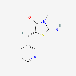 molecular formula C10H9N3OS B5316485 2-imino-3-methyl-5-(3-pyridinylmethylene)-1,3-thiazolidin-4-one 
