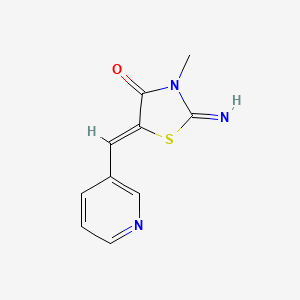 molecular formula C10H9N3OS B5316485 (5Z)-2-imino-3-methyl-5-(pyridin-3-ylmethylidene)-1,3-thiazolidin-4-one 