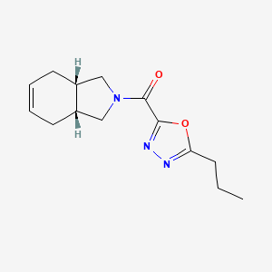molecular formula C14H19N3O2 B5316486 (3aR*,7aS*)-2-[(5-propyl-1,3,4-oxadiazol-2-yl)carbonyl]-2,3,3a,4,7,7a-hexahydro-1H-isoindole 