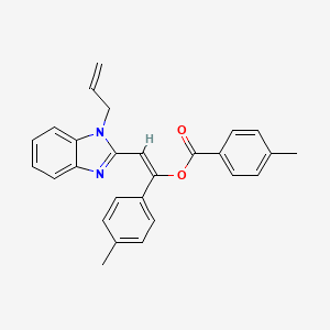 molecular formula C27H24N2O2 B5316494 2-(1-allyl-1H-benzimidazol-2-yl)-1-(4-methylphenyl)vinyl 4-methylbenzoate 
