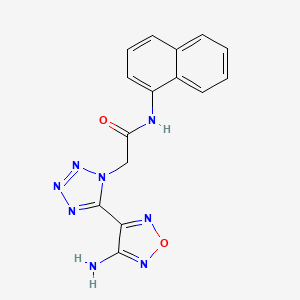 molecular formula C15H12N8O2 B5316528 2-[5-(4-amino-1,2,5-oxadiazol-3-yl)-1H-tetrazol-1-yl]-N-1-naphthylacetamide 