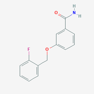 molecular formula C14H12FNO2 B5316558 3-[(2-fluorobenzyl)oxy]benzamide 