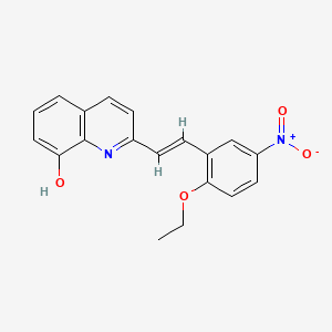 molecular formula C19H16N2O4 B5316569 2-[2-(2-ethoxy-5-nitrophenyl)vinyl]-8-quinolinol 