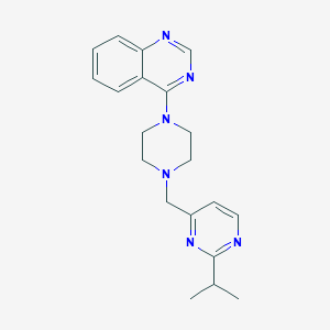 molecular formula C20H24N6 B5316575 4-{4-[(2-isopropyl-4-pyrimidinyl)methyl]-1-piperazinyl}quinazoline 