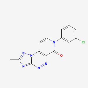 molecular formula C14H9ClN6O B5316578 7-(3-chlorophenyl)-2-methylpyrido[4,3-e][1,2,4]triazolo[5,1-c][1,2,4]triazin-6(7H)-one 
