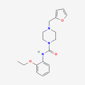 molecular formula C18H23N3O3 B5316587 N-(2-ethoxyphenyl)-4-(2-furylmethyl)-1-piperazinecarboxamide 