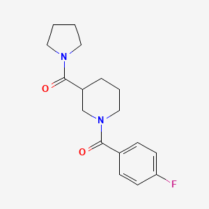 molecular formula C17H21FN2O2 B5316598 1-(4-fluorobenzoyl)-3-(1-pyrrolidinylcarbonyl)piperidine 