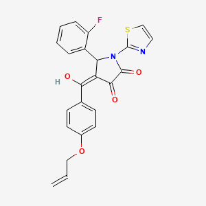 molecular formula C23H17FN2O4S B5316619 4-[4-(allyloxy)benzoyl]-5-(2-fluorophenyl)-3-hydroxy-1-(1,3-thiazol-2-yl)-1,5-dihydro-2H-pyrrol-2-one 